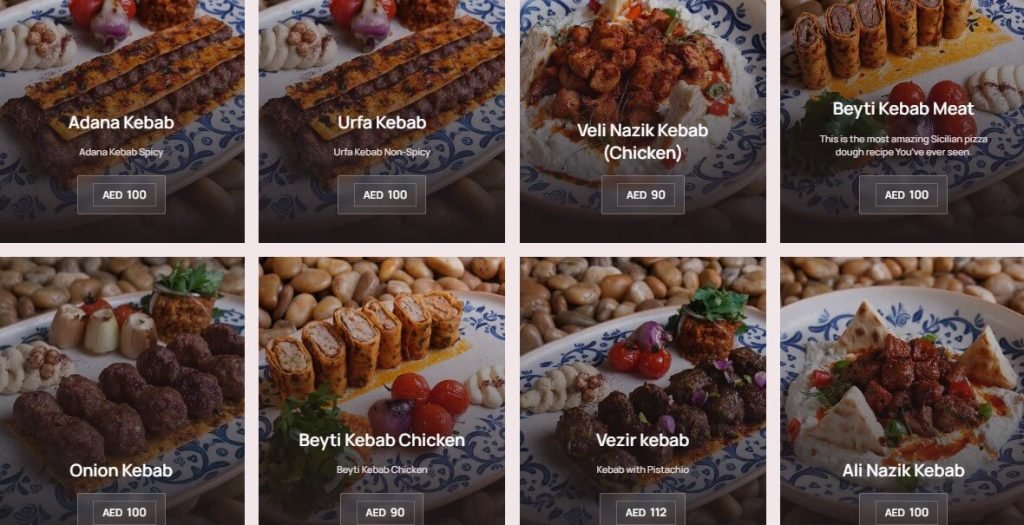 منيو مطعم القرية التركية دبي
